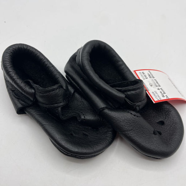 Size 4: Black Slip-On Soft Soled Shoes