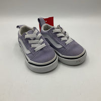 Size 2: Vans Lavender Checkered Slip-On Sneakers