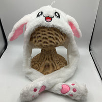 Size S: White Bunny Pop-Up Ears Hat