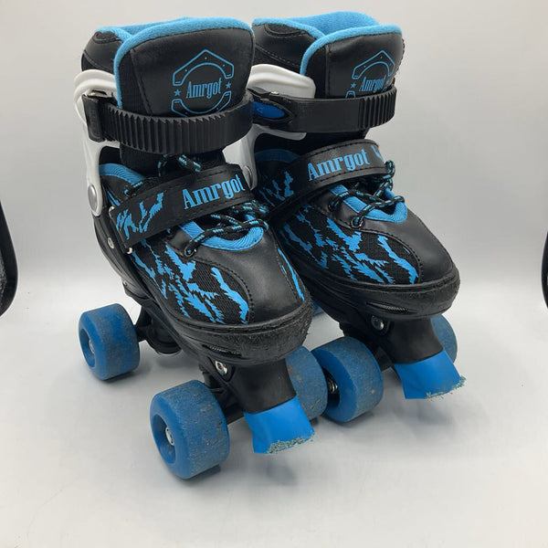 Size 10-12: Armgot Black/Blue Adjustable Roller Blades