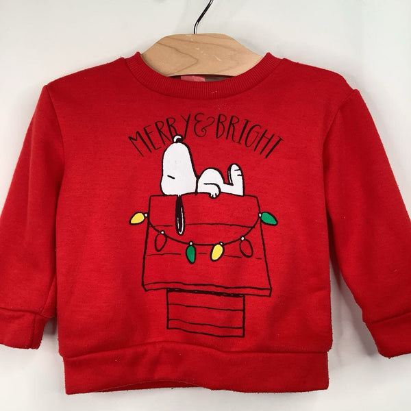 Size 18m: Peanuts Red "Merry & Bright" Sweater