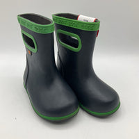 Size 5: Bogs Dark Blue/Green Rain Boots