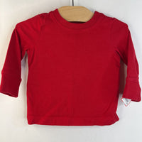 Size 12-18m (75): Hanna Andersson Red Long Sleeve Shirt