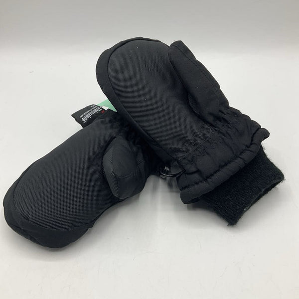 Size Infant: Black Snow Mittens