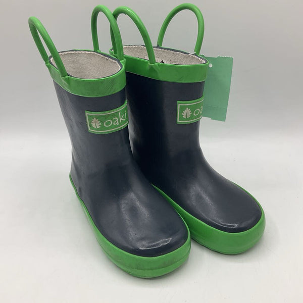 Size 6: Oaki Blue/Green Rain Boots