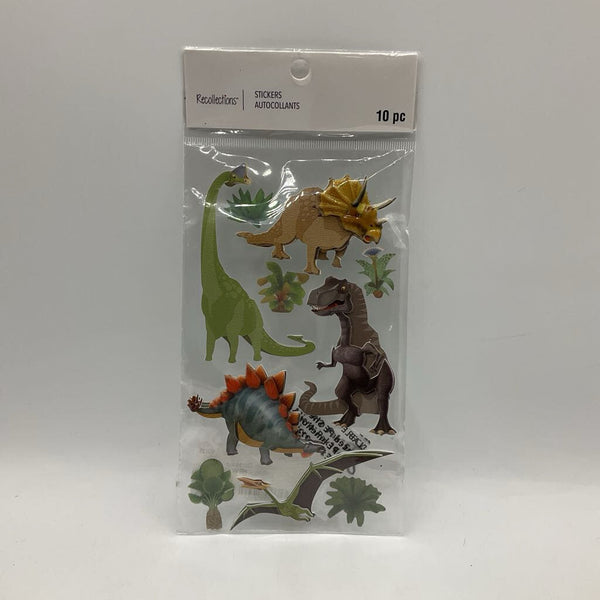 Recollections Dinosaur Stickers 10pc - NEW