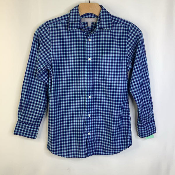 Size 8: Nordstrom Light Blue/Blue Checkered Button-Up Long Sleeve Shirt