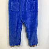 Size 2-3: Baby Boden Blue/Floral Print Velour Overalls