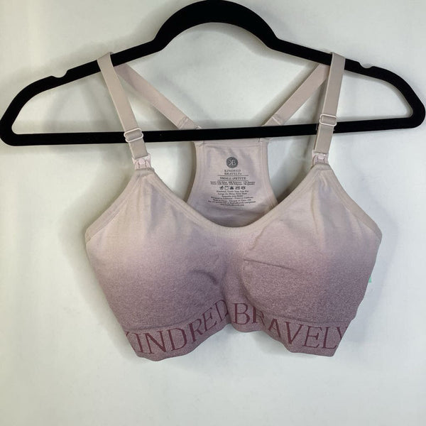 Size S/P: Kindred Bravely Light Pink/Purple Faded Nursing Bra