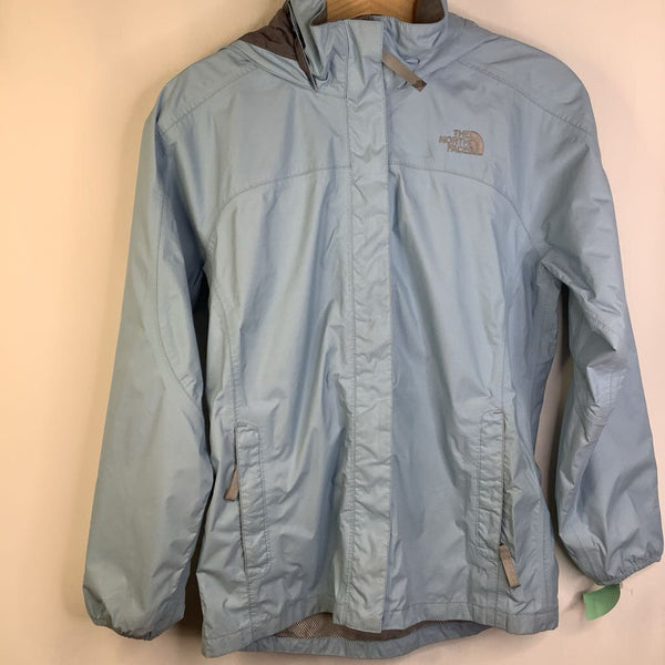 Size 12: The North Face Light Blue Mesh Lined Rain Coat