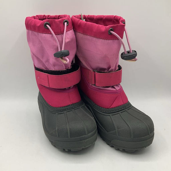 Size 11: Columbia Pink/Grey Toggle with Velcro Strap Snow Boots