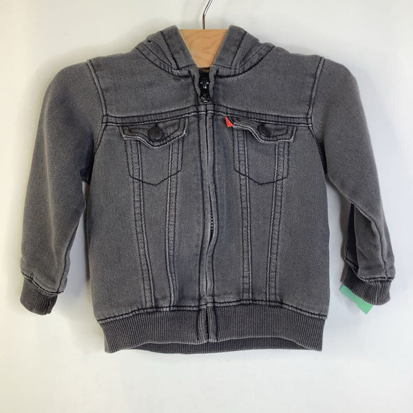 Size 18m: Levi's Grey Zip-Up Hoodie