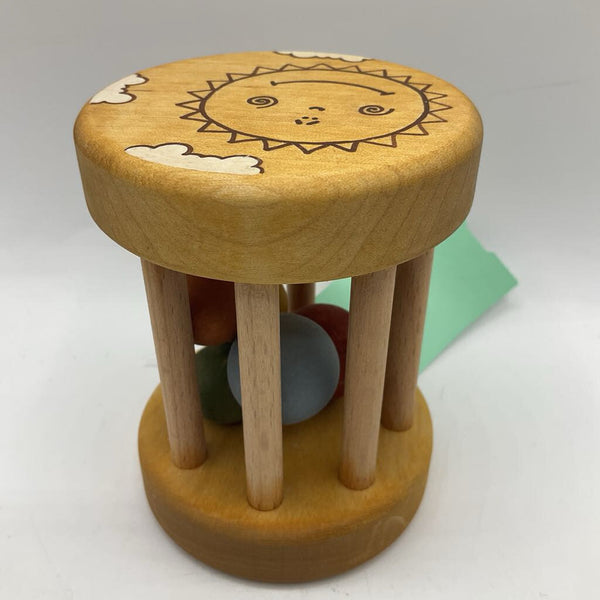 Friendly Toys Sun/Moon Wooden Rattle