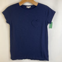 Size 12: Crewcuts Navy Blue w/ Heart Pocket T-Shirt