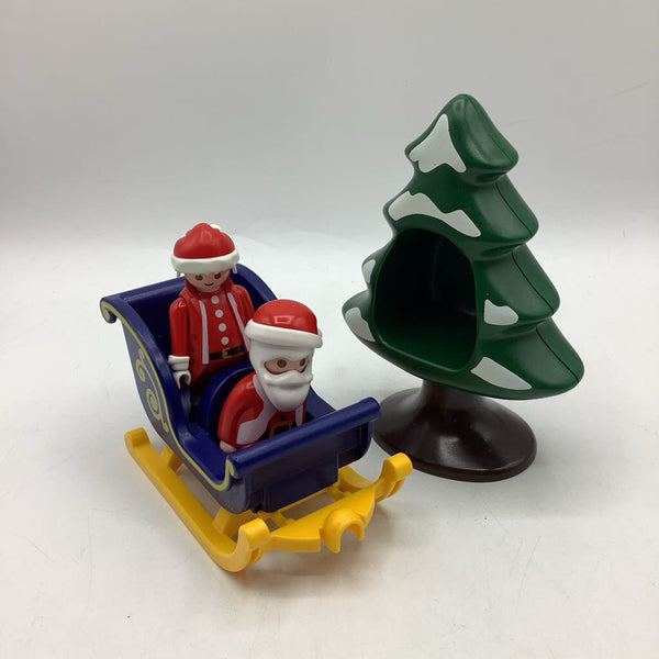 Playmobil Santa & Elf w/ Tree & Sleigh