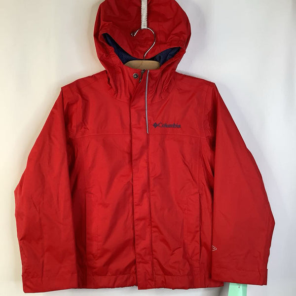 Size 4-5: Columbia Red Mesh Lined Rain Coat