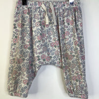 Size 6-12m: Gap Creme Pink/Blue Floral Pants