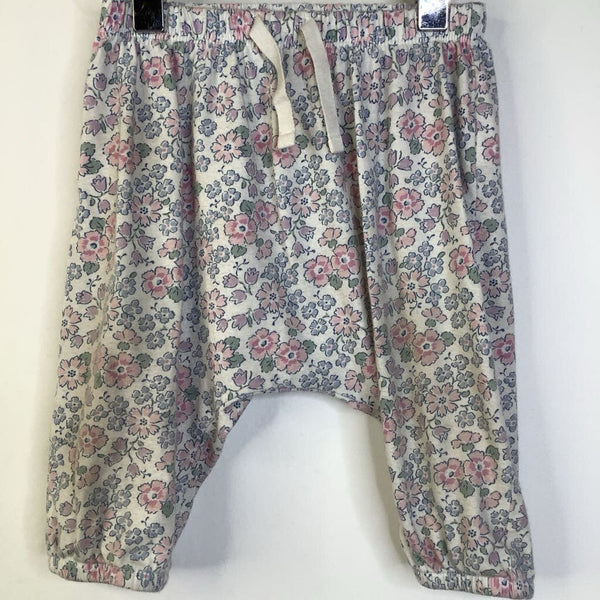 Size 6-12m: Gap Creme Pink/Blue Floral Pants