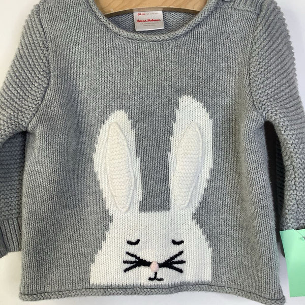 Size 3-6m: Hanna Andersson Grey White Bunny Sweater