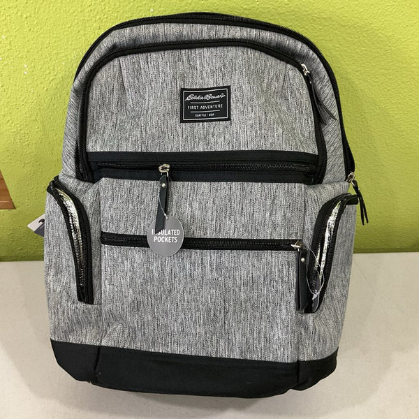 Eddie Bauer Grey/Black Diaper Back Pack-NEW W/Tag