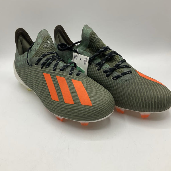 Size 6.5Y: Adidas Green/Orange Lace-Up Soccer Cleats-NEW W/Tag