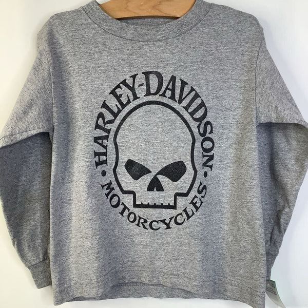 Size 4: Grey "Harley Davidson" Long Sleeve Shirt