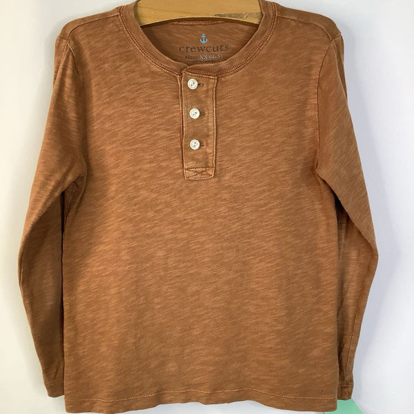 Size 4-5: Crewcuts Orange Heathered Long Sleeve Shirt