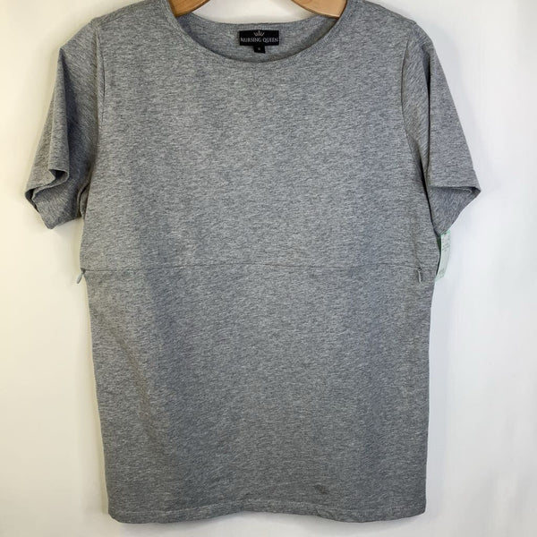 Size S: Nursing Queen Grey Nursing T-Shirt