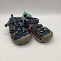 Size 5: Keen Blue/Pink Velcro Strap Sandals