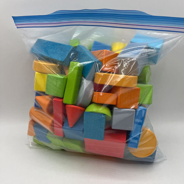 Gallon Bag OF Assorted Wooden Blocks