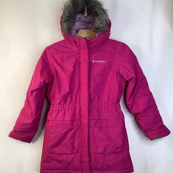 Size 10-12: Columbia Pink Omni-Heat Zip-Up Winter Coat