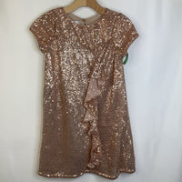 Size 12: Nordstrom Light Pink Sequins Short Sleeve Dress