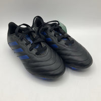 Size 12.5: Adidas Black/Blue Lace-Up Soccer Cleats