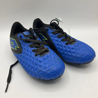 Size 11: Lotto Black/Blue Lace-Up Soccer Cleats