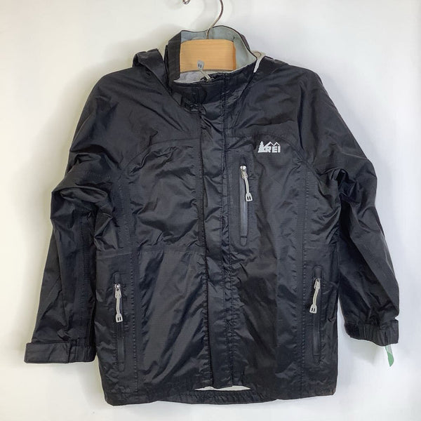 Size 4-5: REI Co-Op Black Zip-Up Rain Coat