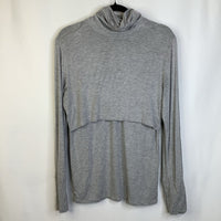 Size L: Seraphine Grey Long Sleeve Nursing Shirt