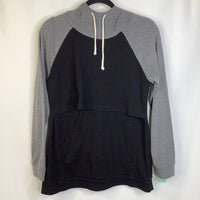 Size L: Black/Grey Nursing Hoodie