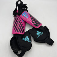 Size S: Adidas Pink/Black Shin Guards