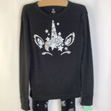 Size 10: Gap Black Silver Unicorn 2pc PJs