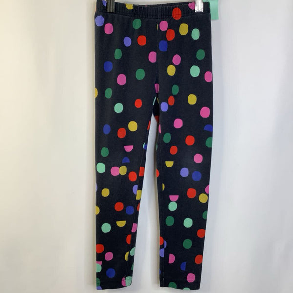 Size 6-7 (120): Hanna Andersson Black/Colorful Polka Dots Leggings