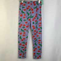 Size 6-7 (120): Hanna Andersson Purple Cherries Print Leggings