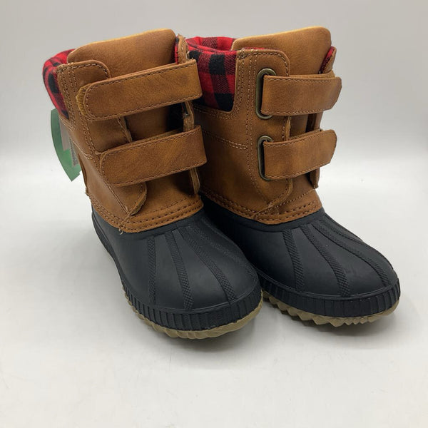 Size 9-10: Gap Brown/Black/Red Snow Duck Boots - New w/ Tag