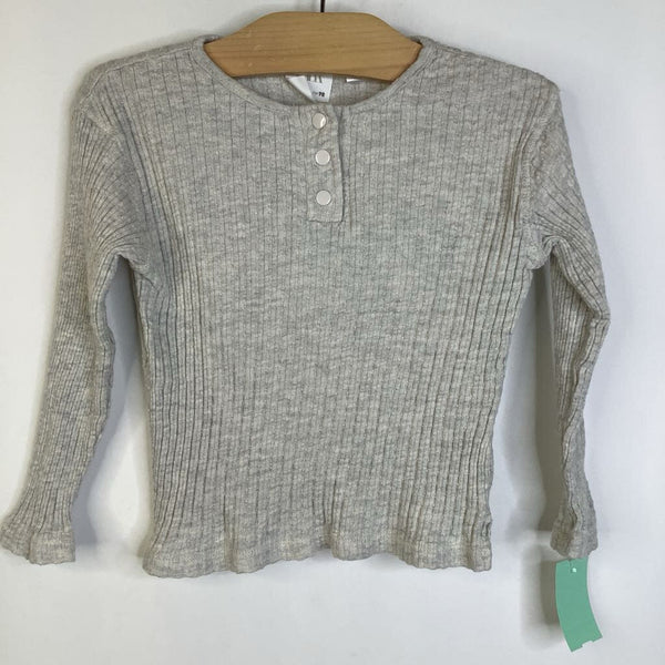 Size 2-3: Zara Light Grey Long Sleeve Shirt