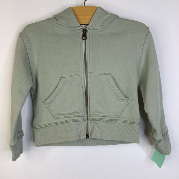 Size 2: Crewcuts Light Green Zip-Up Hoodie