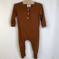 Size 18m: Mebie Baby Brown Long Sleeve Romper