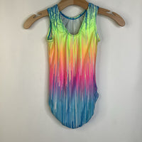 Size 9: Simone Rainbow Stripe Pattern Leotard