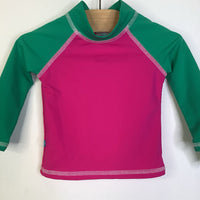 Size 18-24m: The Honest Co. Pink/Green Rash Guard/Swim Shirt