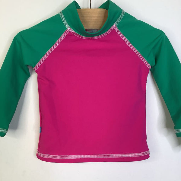 Size 18-24m: The Honest Co. Pink/Green Rash Guard/Swim Shirt