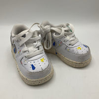 Size 4: Nike White/Paint Splattered Lace-Up Sneakers