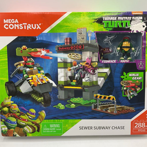 Mega Construx Sewer Subway Chase 288pc Lego Set-NEW IN BOX